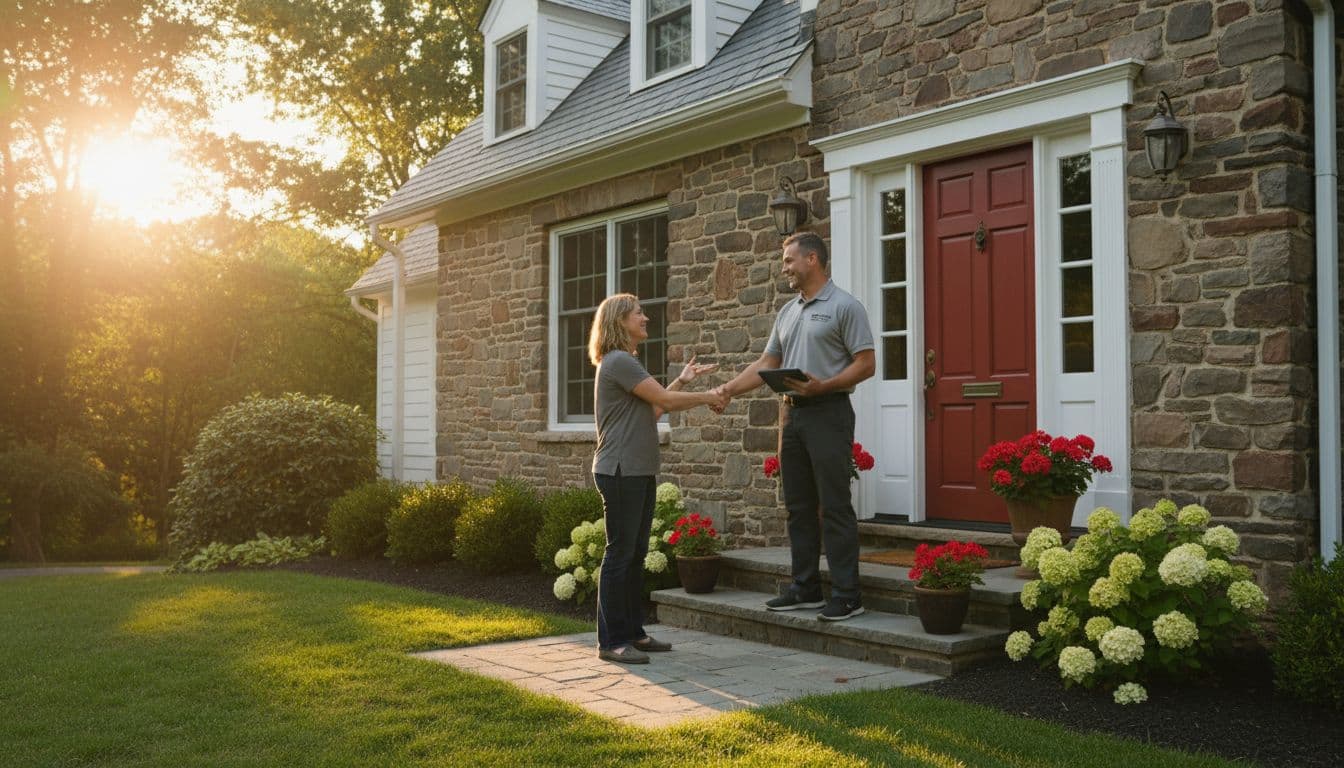 Trusted local service provider with homeowner